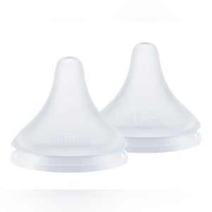 NUK Perfect Match Fast Flow Soft Silicone Nipple Anti-Colic Vent, 6 Pack